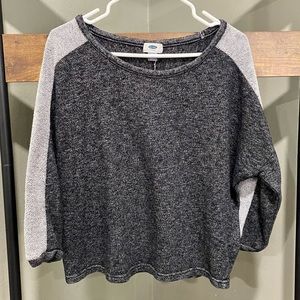 Old Navy gray color blocked pullover top S